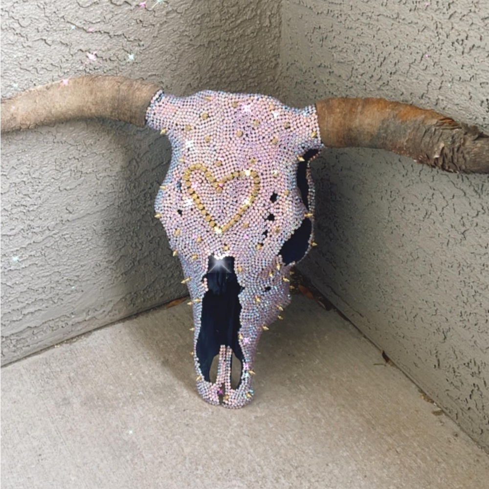 Crystal cow skull